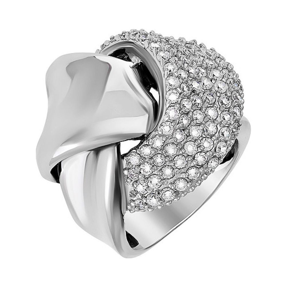 Серебряное кольцо с фианитом № 121769