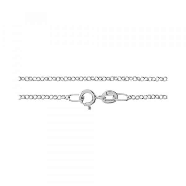 Серебряная цепь гороховая родированная № 109965