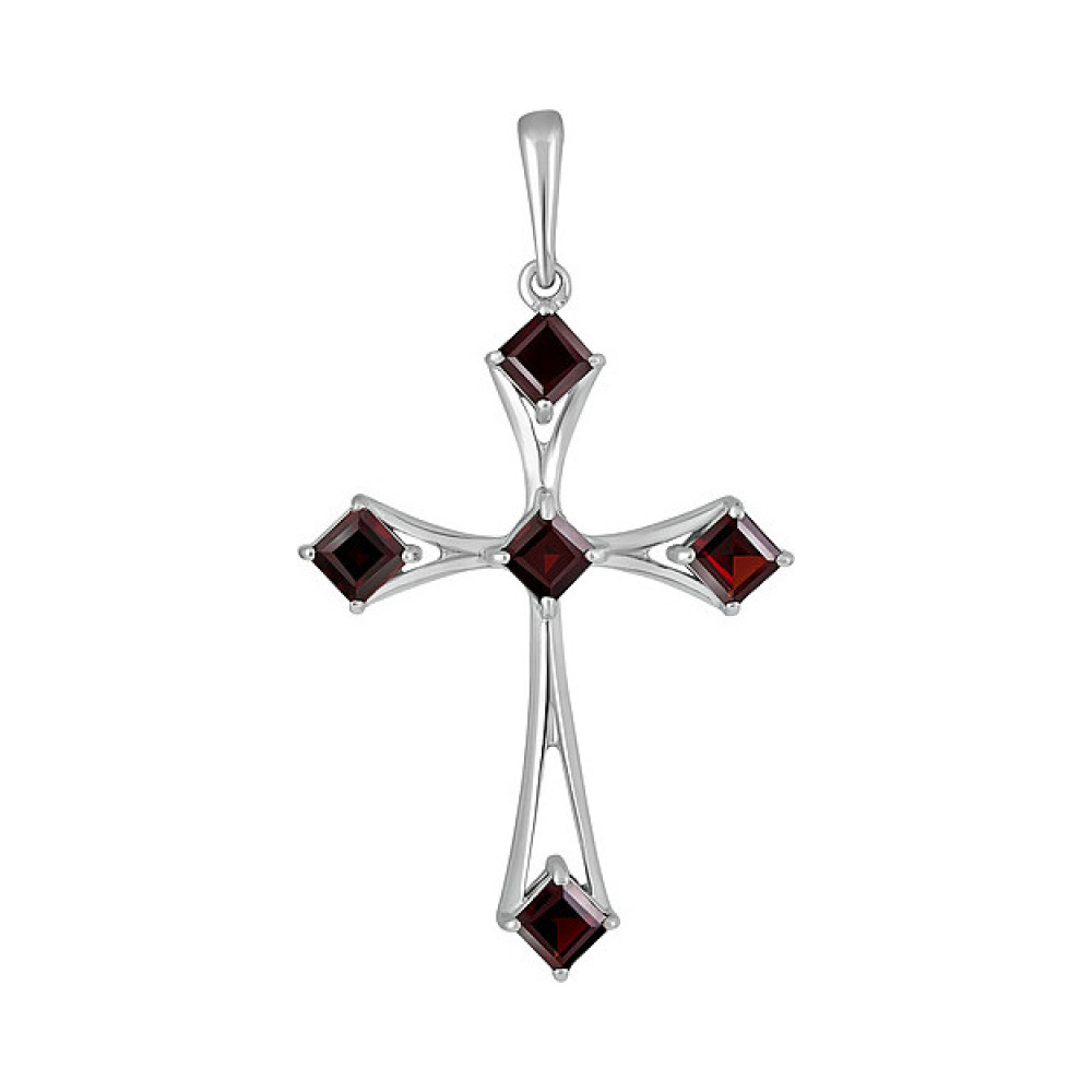 Серебряная подвеска с гранатом № 132819