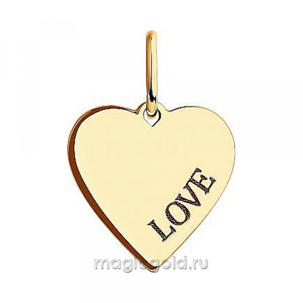 Золотая подвеска без камня № 174084