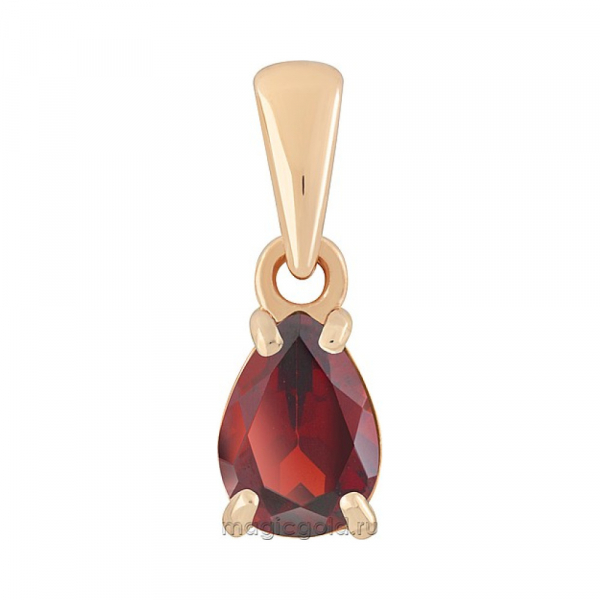 Золотая подвеска с гранатом № 171136