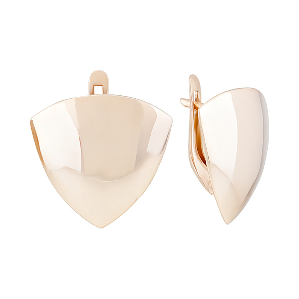 Золотые серьги без камня № 126725