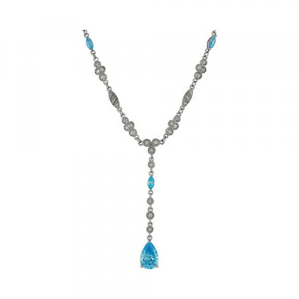 Серебряное колье с фианитами № 85918