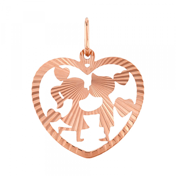 Золотая подвеска без камня с алмазкой № 103771