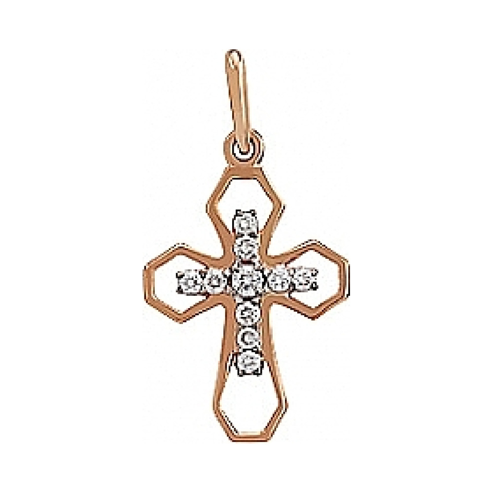 Золотая подвеска с бриллиантом № 74804