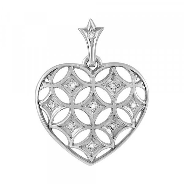 Серебряная подвеска с фианитом № 134158