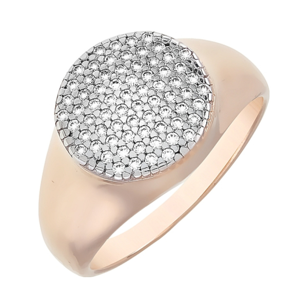 Золотое кольцо с фианитами № 114172