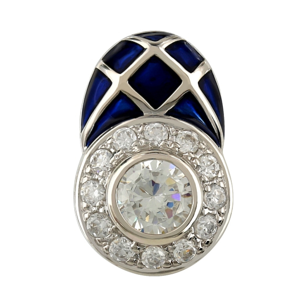 Серебряная подвеска с фианитом № 107231