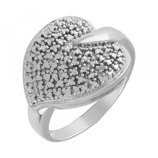 Серебряное кольцо с фианитом № 121491