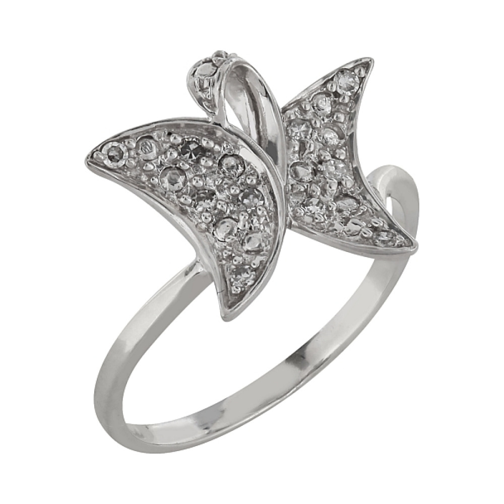 Золотое кольцо с бриллиантом № 83652