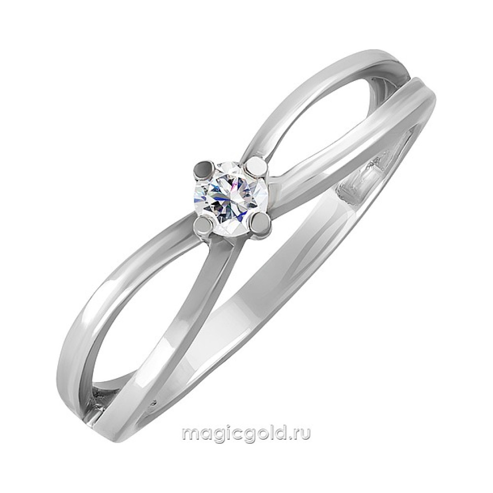 Серебряное кольцо с фианитом № 171372