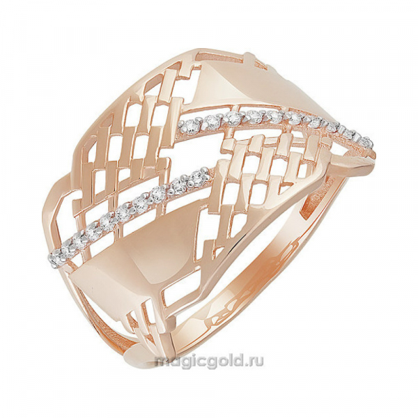 Золотое кольцо с фианитом № 155920
