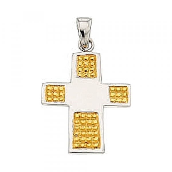 Серебряная подвеска без камня с золотым покрытием № 30274