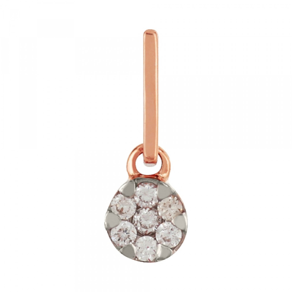 Золотая подвеска с бриллиантом № 81813