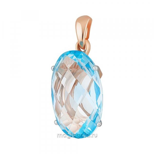 Золотая подвеска с топазом № 162135