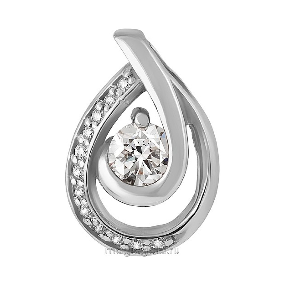 Золотая подвеска с бриллиантом № 161070