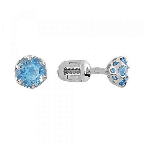 Пуссеты с топазом № 130725