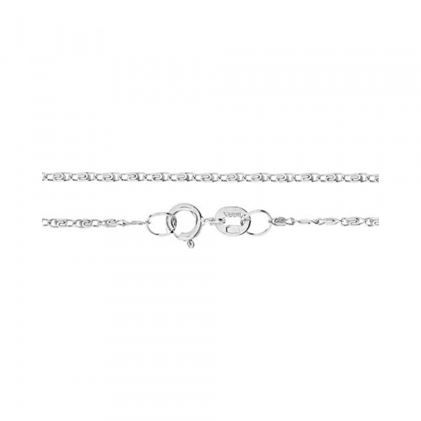 Серебряная цепь двойная спираль родированная № 109974