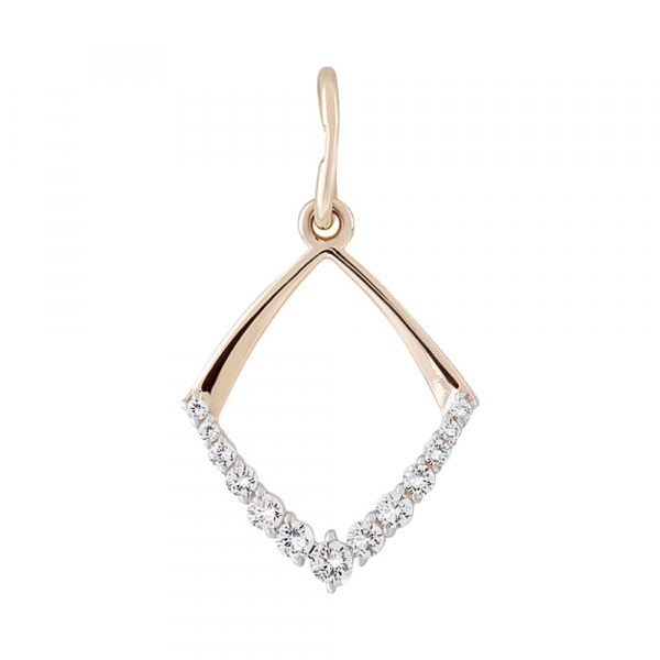 Золотая подвеска с фианитами № 127446