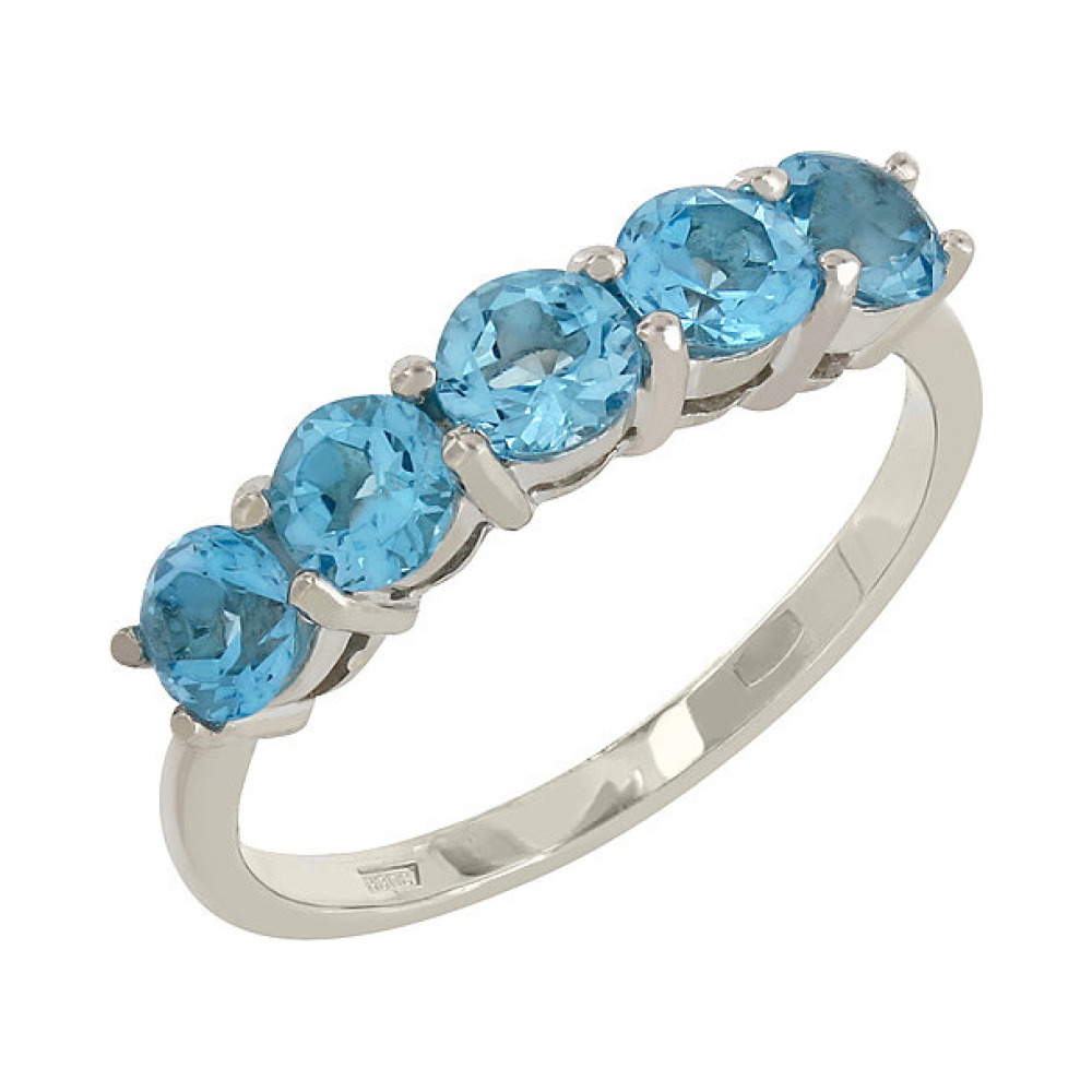 Серебряное кольцо с топазом № 105762