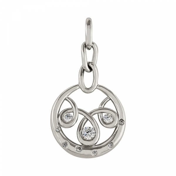 Серебряная подвеска с фианитом № 82839