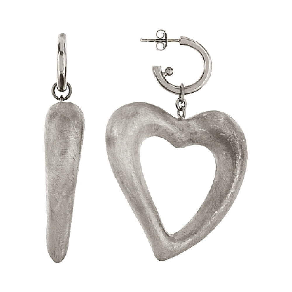 Серебряные серьги без камня № 83005