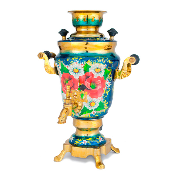 Самовар электрический "тюльпан", 1.5 литра, роспись № 41а