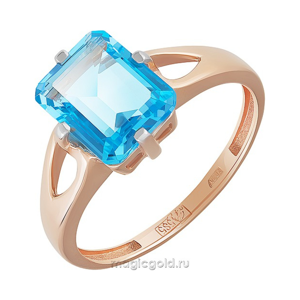 Золотое кольцо с топазом № 164188