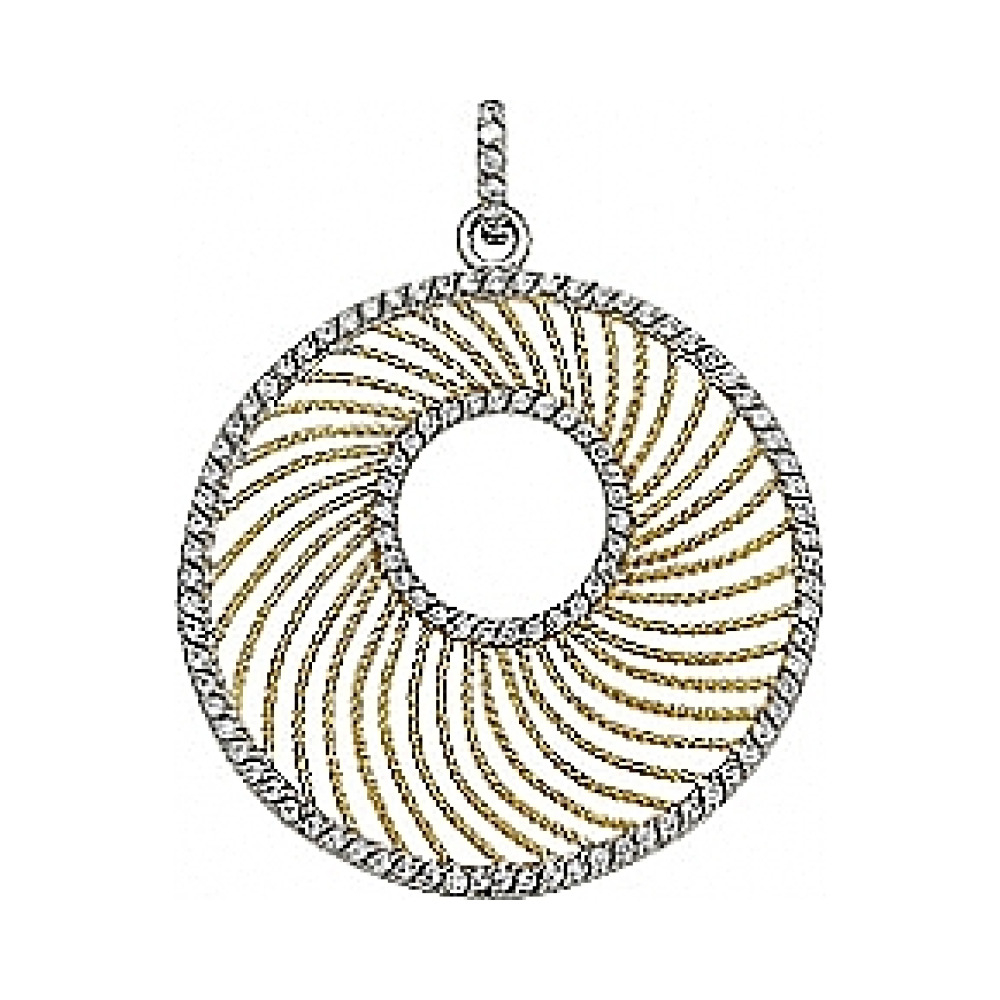 Подвеска с фианитом и золотым покрытием № 80837