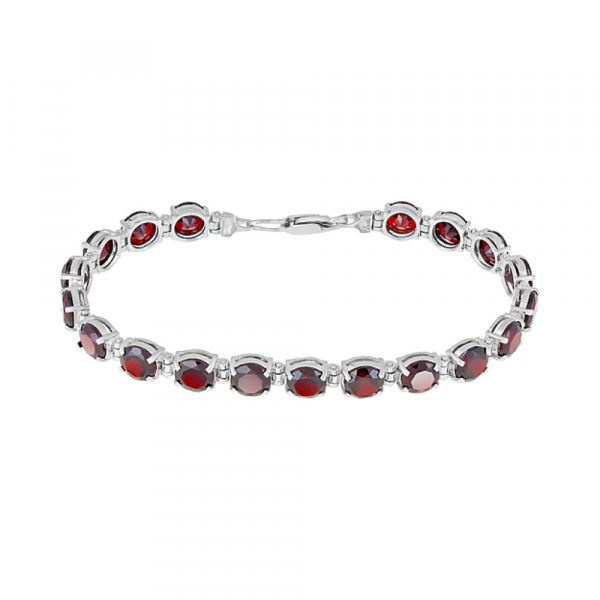 Серебряный браслет с гранатом № 122875