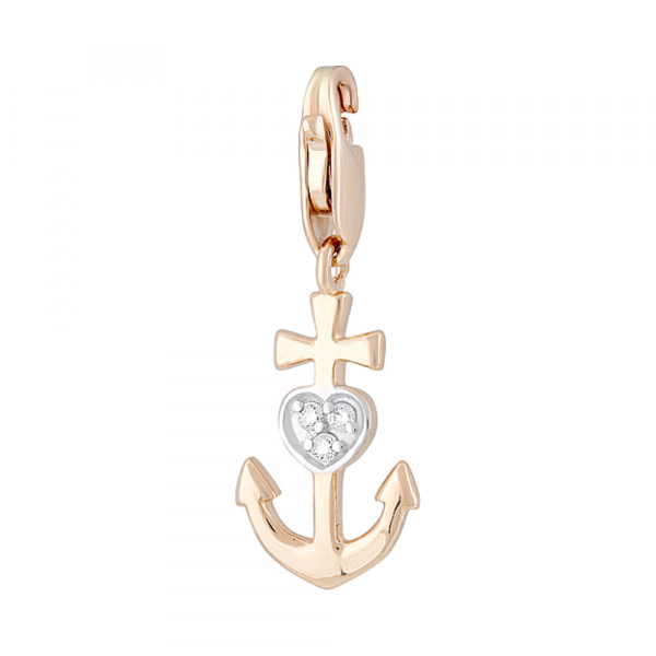 Золотая подвеска с фианитами № 129256