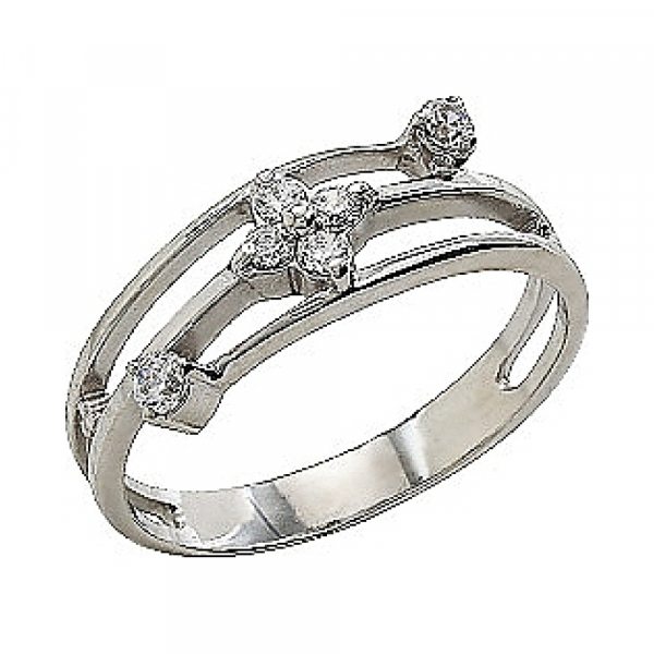 Золотое кольцо с фианитом № 71145