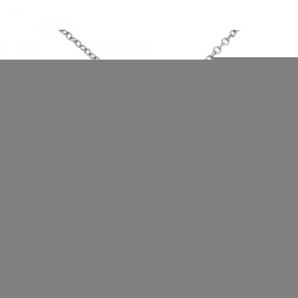 Серебряное колье с фианитом и золотым покрытием № 106753