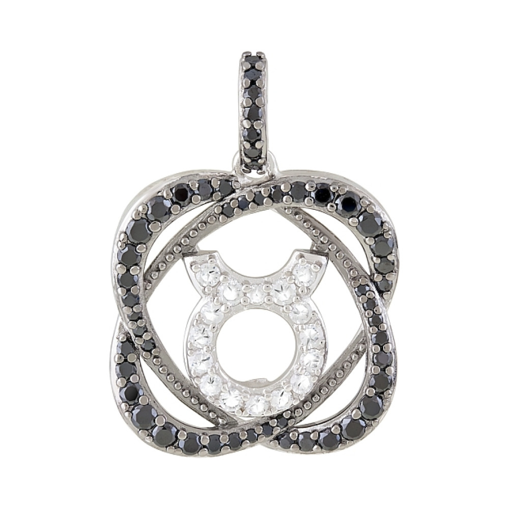 Серебряная подвеска с фианитом № 83466