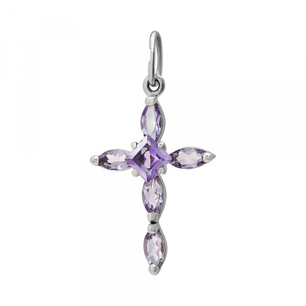 Серебряная подвеска с аметистом № 133158