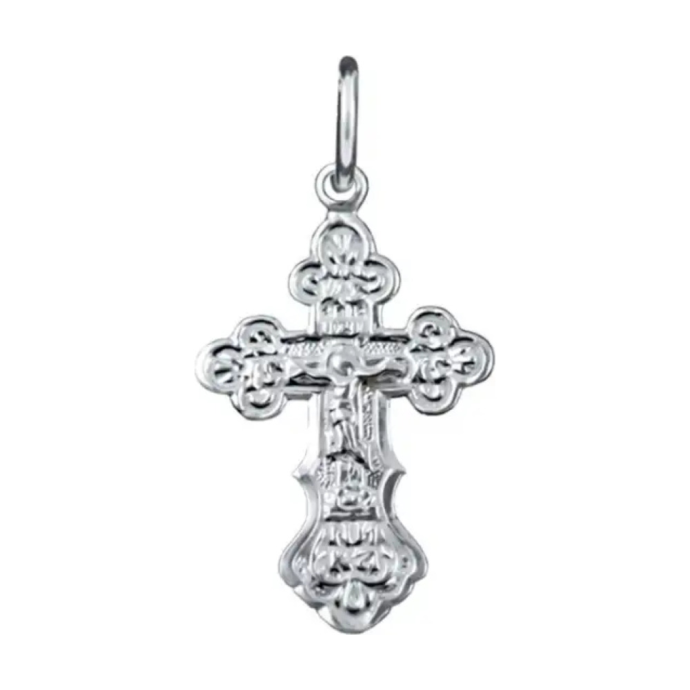 Набор Крестильный Вседержитель: крестик и ложка с позолотой из серебра 925 пробы