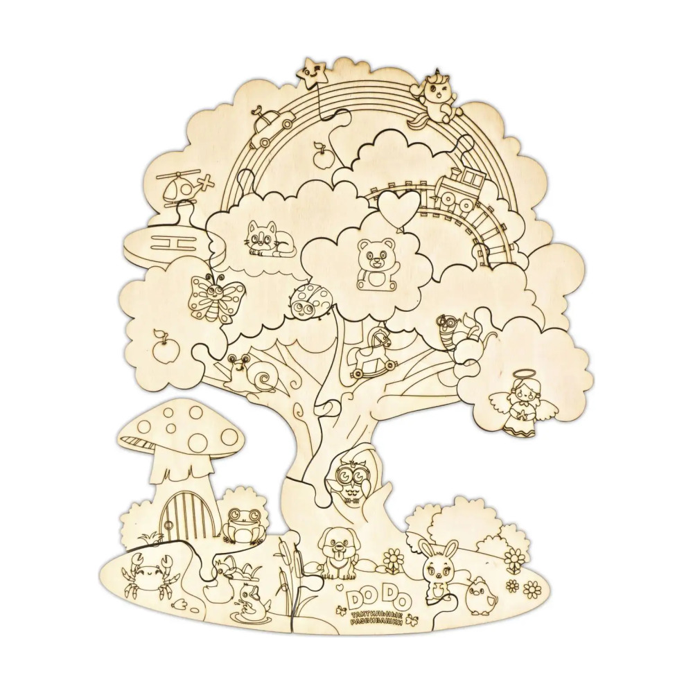 Набор детский DODO Крабик: пазл и ложка с позолотой и эмалью из серебра 925 пробы