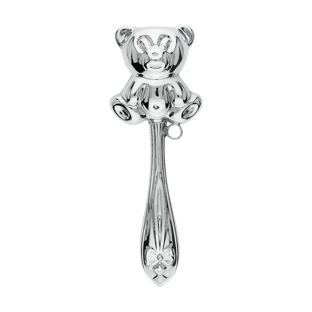 Набор детский DODO Мишка-Малышка: кружка и погремушка Медвежонок из серебра 925 пробы