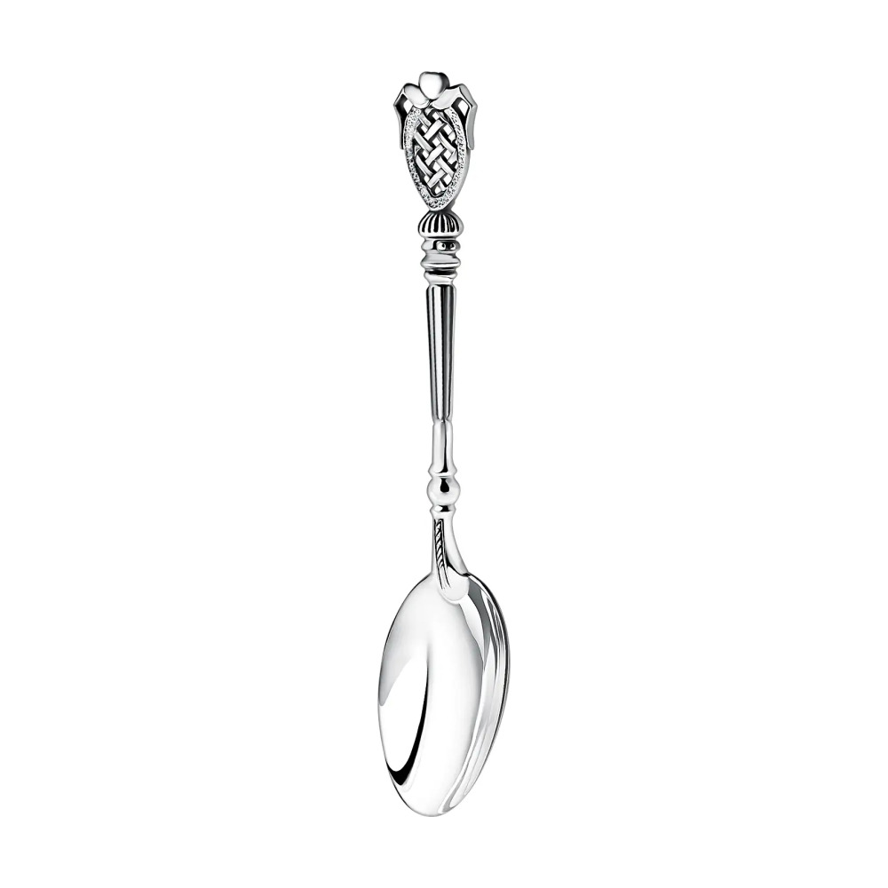 Набор чайной ложки Меценат с чернением из серебра 925 пробы