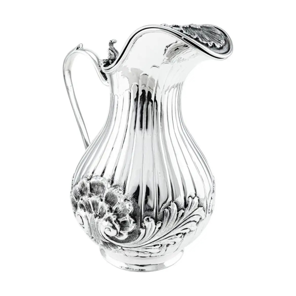 Кувшин Раковина с крышкой из серебра 925 пробы в футляре