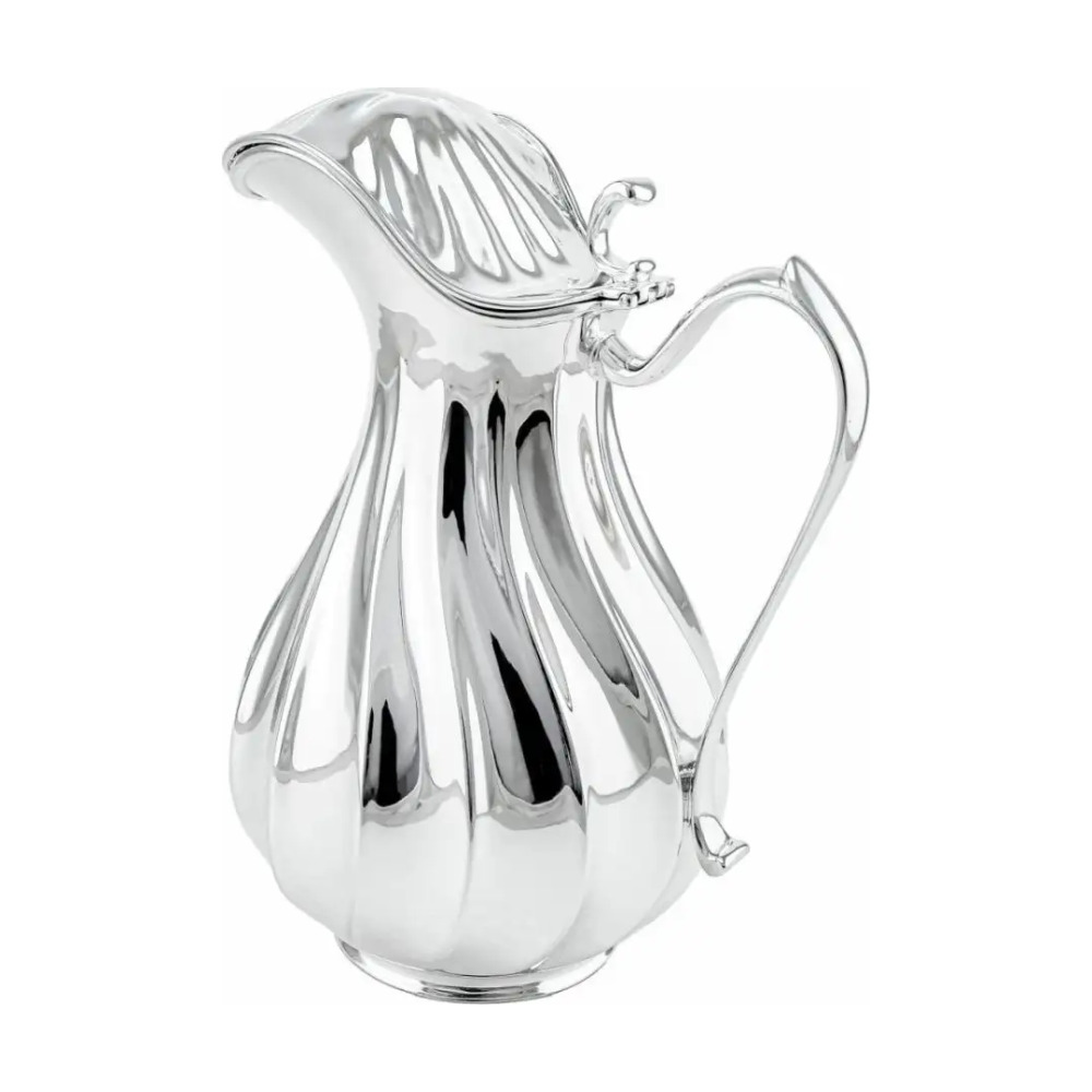 Кувшин с гладкой ручкой Торче с крышкой из серебра 925 пробы